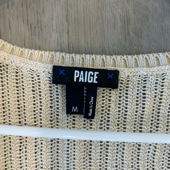 PAIGE Cream Crochet Trim Sleeveless Top - Picture 3 of 3